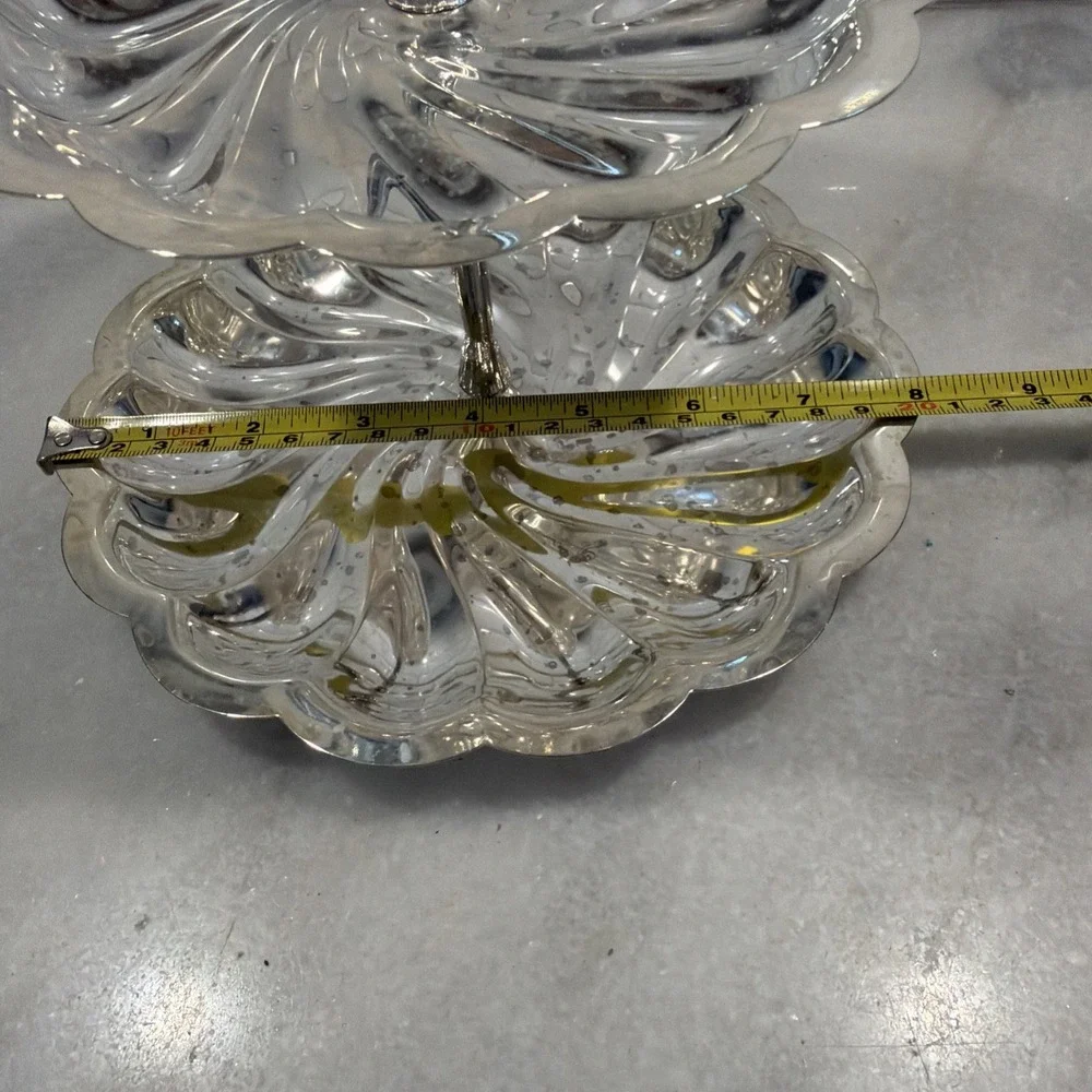 Vintage Silver Plated 2 Tier Serving Dish